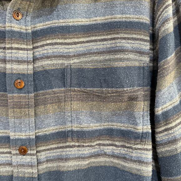 Rails Men's Runson Painted Bluff Stripe Blue Button Down Collared Shirt Large - Picture 3 of 7